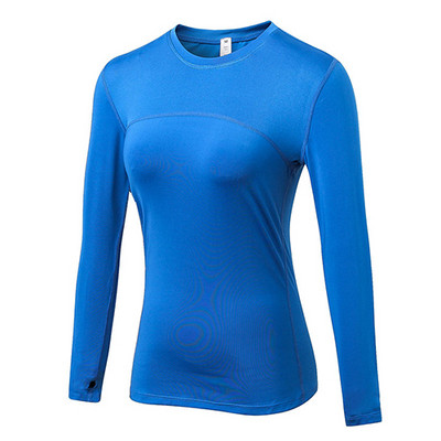 Női sport póló szexi Rashguard fitness póló jóga camiseta larga mujer futó pólók kerékpáros mez kiütésvédő hosszú