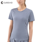 CUGOAO alkalmi sportruházat nőknek Fitness Sport póló Gym Workout Yoga Top női laza, tömör futóingek