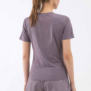 CUGOAO Ежедневно спортно облекло за жени Фитнес Спортна тениска Gym Workout Yoga Top Женски широки плътни ризи за бягане