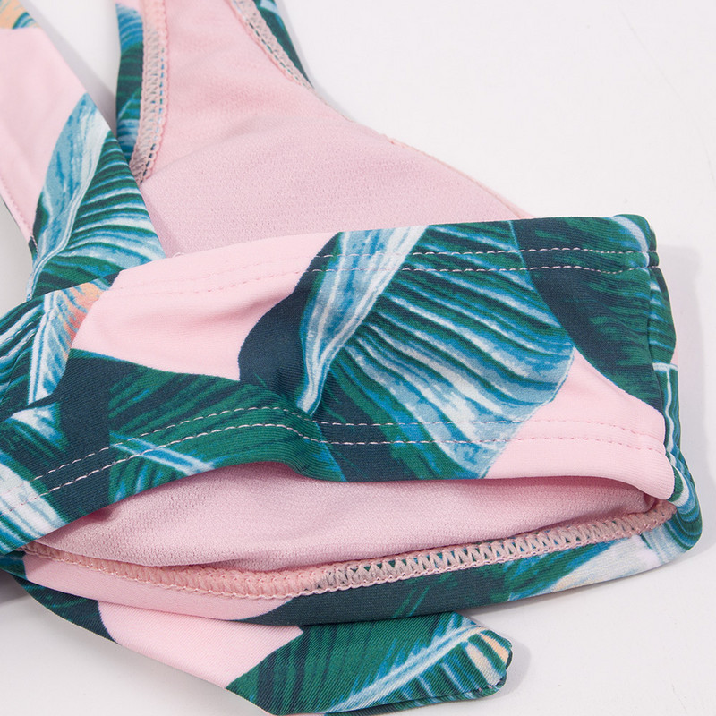 7-14 gadus vecu meiteņu peldkostīms, bērniem tropisks, divdaļīgs bērnu peldkostīms, krustnagliņa, meitenes bikini komplekts, meiteņu peldkostīms