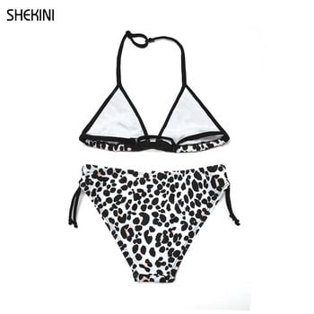 SHEKINI Μαγιό για κορίτσια Halter Triangle Bikini Cute Lace Print Two Piece Παιδικά μαγιό Παραλία Μαγιό Εφηβικό μπικίνι