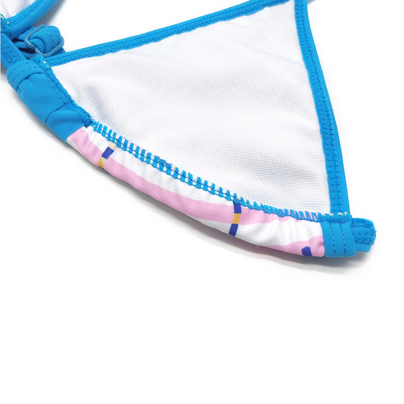 SHEKINI meiteņu peldkostīms ar pavadu trīsstūris bikini, jauks mežģīņu apdruka, divdaļīgs bērnu peldkostīmi pludmales peldkostīmi pusaudžu bikini