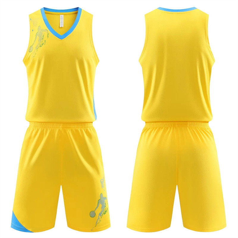 Egyszerű stílusú színes gyerekeknek felnőtt kosárlabda mezek, egyéni edzési játék pulóver, légáteresztő, bő, nagy méretű sportruházat szett