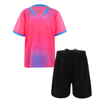 Παιδικά Αγόρια Αθλητικά Κοστούμια Γρήγορου Στεγνώματος Τρέξιμο Φόρμα για τρέξιμο με κοντό μανίκι Μπλουζάκι πάνω + Σορτς στη μέση της μέσης Σετ ομαδικής φόρμας ποδοσφαίρου