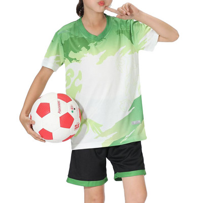 Gyerek fiú sportruha rövid ujjú póló és rövidnadrág szett Labdarúgás Kosárlabda Futball Egyenruha Lélegző Gyorsan Száraz Sportruházat