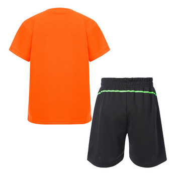 Καλοκαιρινό 2τμχ Παιδική Παιδική Αθλητική Κοστούμι Γρήγορης Στεγνής Αθλητική φόρμα με κοντομάνικο μπλουζάκι και σορτς Σετ ποδοσφαίρου μπάσκετ για τρέξιμο αθλητικό σετ