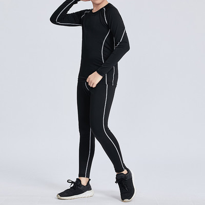 1 vaikiško kvėpuojančio kostiumo komplektai, terminis apatinis trikotažas Treniruočių kostiumas Krepšinio sportinės kelnės Pėdkelnės Marškinėliai Vaikiški drabužiai