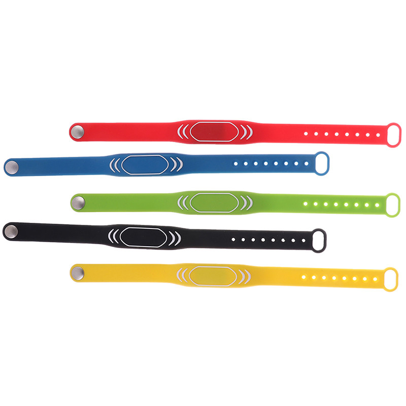 1 vnt. ID 125KHz RFID EM4100/TK4100 Tik skaitoma reguliuojama minkšta apyrankė, silikoninė apyrankė, prieigos valdymo sistemos kortelė