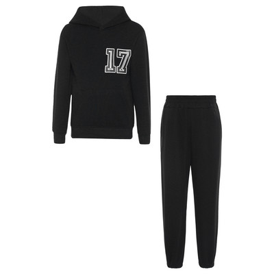 Bērnu, meiteņu sporta tērpi, skriešanas tērpi, ikdienas skriešanas tērpi, garās piedurknes, jauktas, džemperis + garās bikses, bērnu sporta treniņtērps