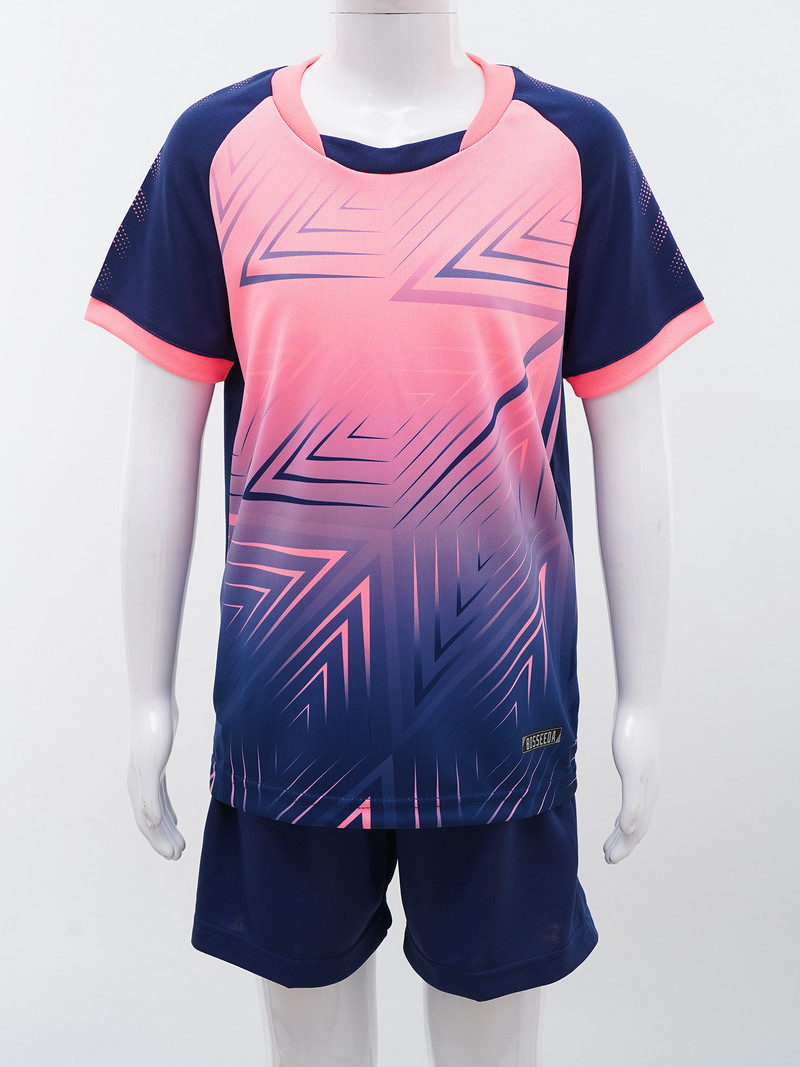 Bērnu zēnu skriešanas tērpi treniņtērpi elpojoši ar īsām piedurknēm apdruku T-krekls+šorti Bērnu sporta komplekti basketbola futbola tērpi