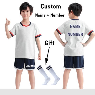 Горещи футболни фланелки за деца и възрастни Подаръчни чорапи Момчета Момичета Дамски комплекти футболни фланелки Мъжки Детски футболни униформи Футболни екипи Деца