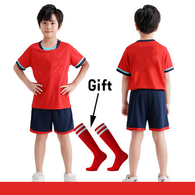 Горещи футболни фланелки за деца и възрастни Подаръчни чорапи Момчета Момичета Дамски комплекти футболни фланелки Мъжки Детски футболни униформи Футболни екипи Деца