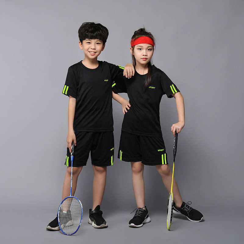 Bērnu futbola krekliņi zēniem meitenēm futbola komplekti ar īsām piedurknēm bērniem studentu formastērpi Fitnesa sporta treniņtērpi, tērpi, apģērbi 05