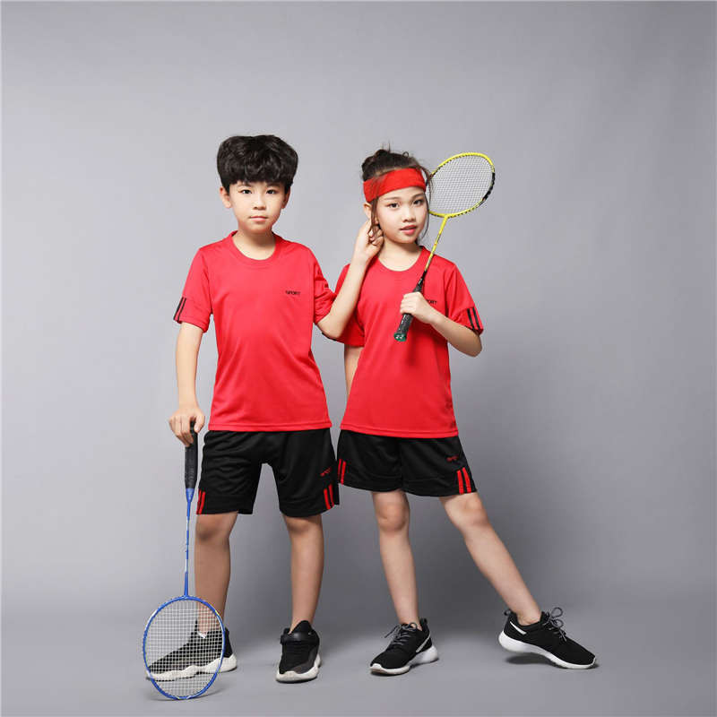 Bērnu futbola krekliņi zēniem meitenēm futbola komplekti ar īsām piedurknēm bērniem studentu formastērpi Fitnesa sporta treniņtērpi, tērpi, apģērbi 05