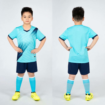 Στολές ποδοσφαίρου για παιδιά αγόρια κορίτσια Παιδιά προσαρμοσμένα αθλητικά σετ προπόνησης Ρούχα ποδοσφαίρου Αθλητική φόρμα κοντομάνικη φανέλα