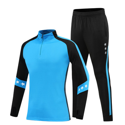 Pielāgotu futbola treniņtērpu treniņu zēnu skriešanas tērpu vairumtirdzniecība treniņu treniņtērpu futbola klubu treniņtērpu komplekti bērnu ziemas jakas