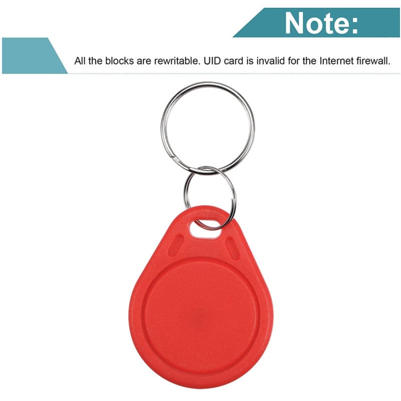 10 tk Punased UID võtmehoidjad RFID lähedus 13,56 MHz korduvkirjutatav nutikas märgisilt IC-kaardi kloon vahetatav paljundusaparaat võtmehoidja rõngas