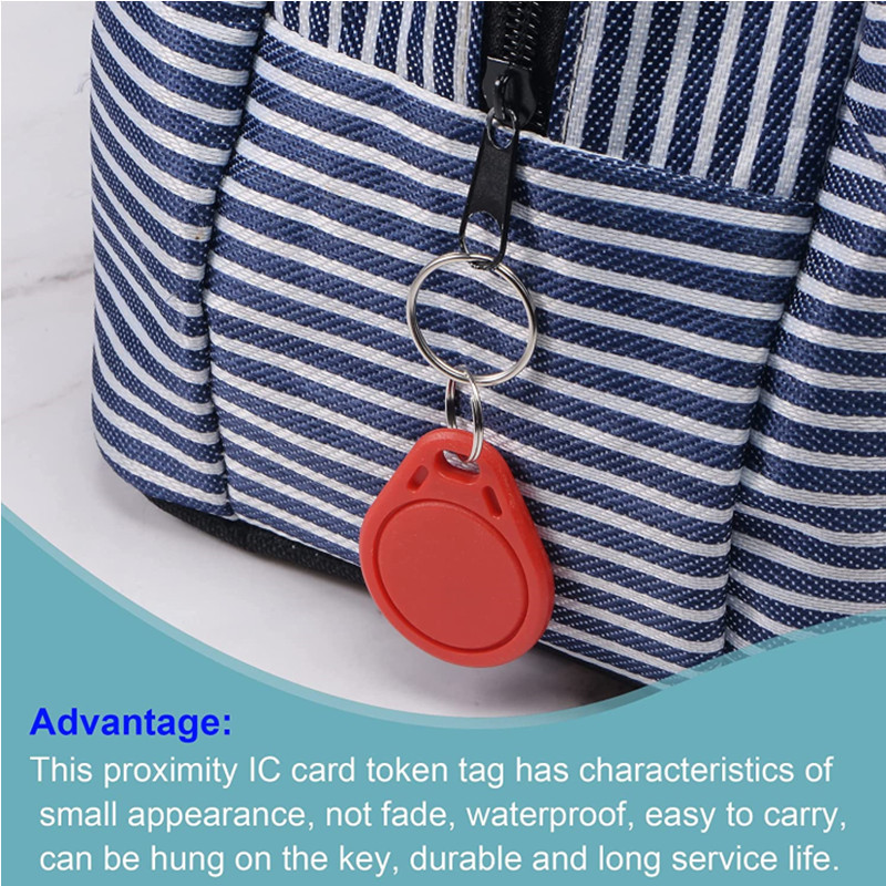 10 tk Punased UID võtmehoidjad RFID lähedus 13,56 MHz korduvkirjutatav nutikas märgisilt IC-kaardi kloon vahetatav paljundusaparaat võtmehoidja rõngas
