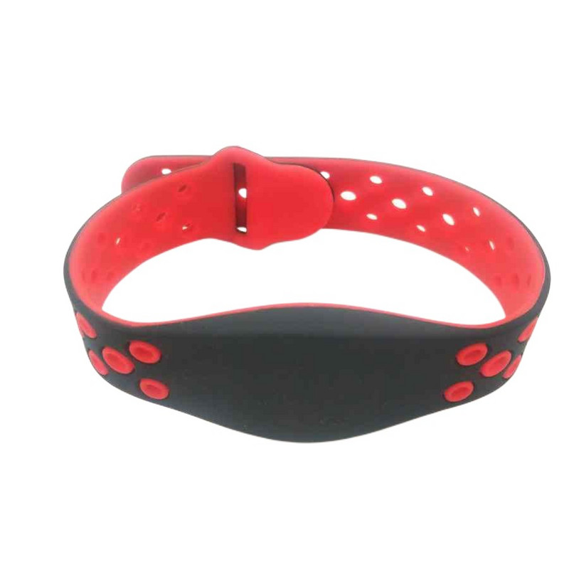 1Gb Skaists 13,56MHz IC S50 ūdensizturīgs silikona pulkstenis, tikai lasāms Keyfob NFC rokas siksniņa RFID tag aproce