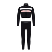 Divdaļīgi Treniņtērpi Treniņa tērpi Apģērbi Bērni Meitenes Sporta Kostīmi Sporta zāle Sporta apģērbs Statīvs Apkakles Rāvējslēdzējs Topi un Bikses Sporta Komplekts