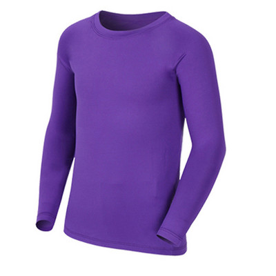 Bērnu kompresijas garais T krekls Pamata sauļošanās aizsargkrēms Tight Top Fitness Sports Riteņbraukšana Basketbols Futbols Elastīgi pieguļoši ātri sporta apģērbi