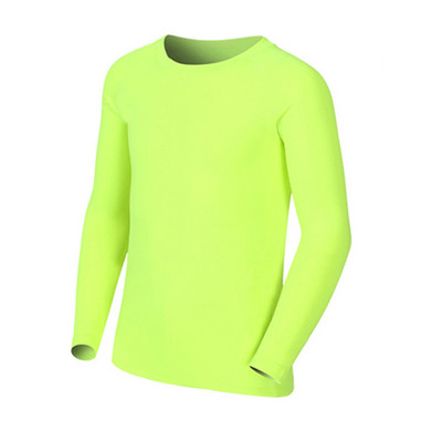 Bērnu kompresijas garais T krekls Pamata sauļošanās aizsargkrēms Tight Top Fitness Sports Riteņbraukšana Basketbols Futbols Elastīgi pieguļoši ātri sporta apģērbi