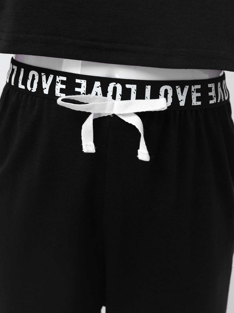 Pavasara rudens 2gab. Komplekts Bērniem Meiteņu ikdienišķs ar burtiem apdrukāts sporta apģērbs ar atvērtiem pleciem garām piedurknēm Crop un bikses treniņtērps