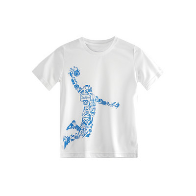 Bērnu sporta T-krekli zēniem ar apaļu kakla izgriezumu ar īsām piedurknēm apdrukāti elpojoši ātri nožūst skriešanas basketbola treniņu apģērbi bērniem