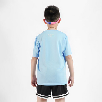 Μπλουζάκια για Παιδιά Αγόρια με στρογγυλή λαιμόκοψη κοντά μανίκια Επιστολή με στάμπα γρήγορα στεγνώνει τρέξιμο προπόνηση μπάσκετ Αθλητικά ρούχα Παιδιά