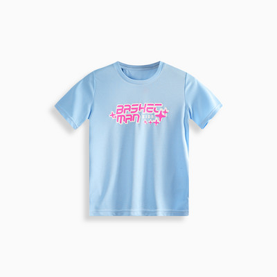 T-krekli bērniem Zēniem ar apaļu kaklu, īsām piedurknēm, uzdrukāti burti, ātri nožūst skriešana basketbols treniņš sporta apģērbs bērniem