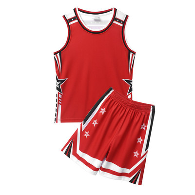 Basketbola krekls, bērnu basketbola spēles tērps, svītras un zvaigžņu apdruka