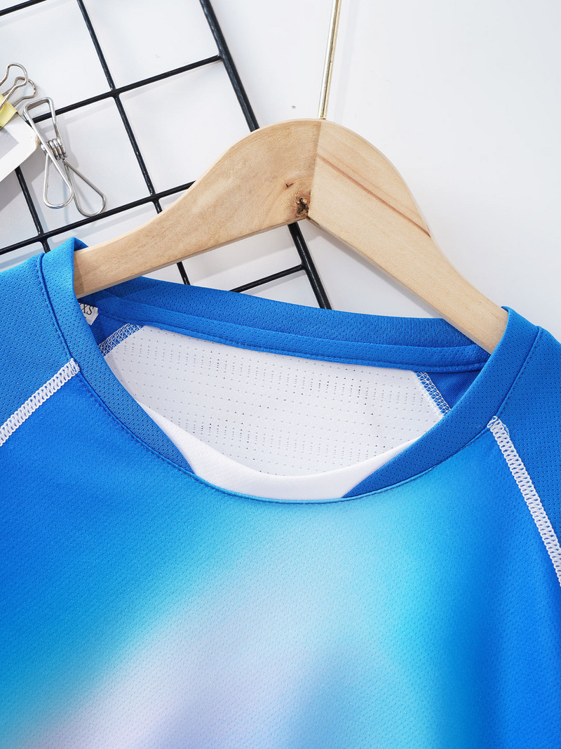 Παιδιά Αγόρια Κορίτσια Quick Dry Αθλητικό μπλουζάκι με κοντό μανίκι αναπνεύσιμο διχτυωτό μπλουζάκι Top Tennis Μπάσκετ Ποδόσφαιρο Μπάντμιντον Τένις