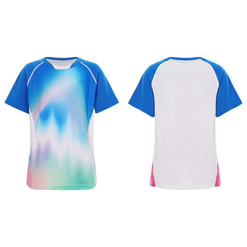 Παιδιά Αγόρια Κορίτσια Quick Dry Αθλητικό μπλουζάκι με κοντό μανίκι αναπνεύσιμο διχτυωτό μπλουζάκι Top Tennis Μπάσκετ Ποδόσφαιρο Μπάντμιντον Τένις