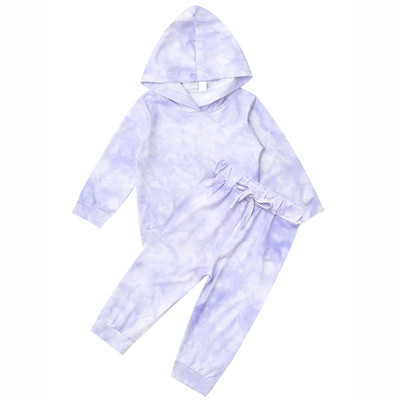 Gyerek sportruházat szett Uniszex tánc gyakorlat Fitnesz Sportruházat Színes mintás hosszú ujjú kapucnis pulóver + leggings