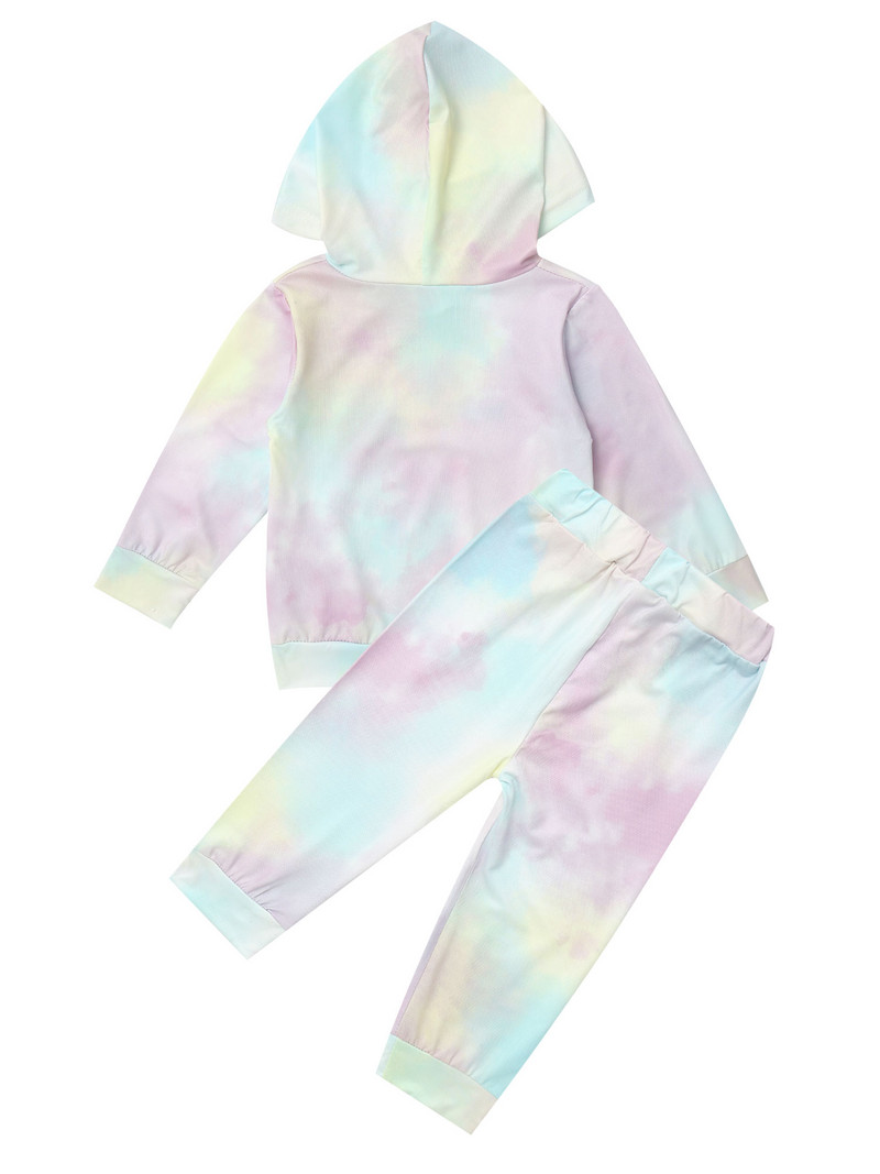 Gyerek sportruházat szett Uniszex tánc gyakorlat Fitnesz Sportruházat Színes mintás hosszú ujjú kapucnis pulóver + leggings