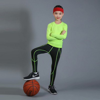 Детски спортни комплекти Момчета Детски спортни костюми Баскетбол Футбол Анцуг за деца Момичета Бързосъхнещ Рашгард за деца