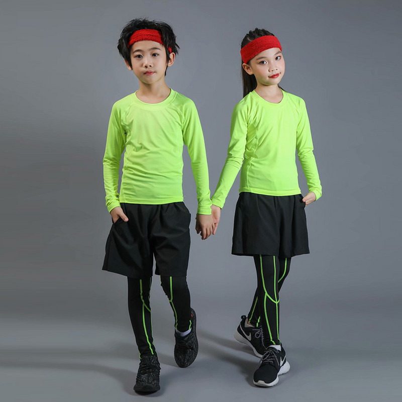 Bērnu sporta komplekti Zēniem Bērnu sporta tērpi Basketbols Futbols Treniņtērps bērniem Meitenes Ātri nožūst Izsitumu aizsargs bērniem