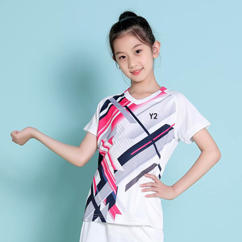 PINGPONG Laste lühikeste varrukatega särgid Sport Fitness T-särgid Kiiresti kuivavad hingavad poisid Tüdrukud Lauatennise särgid Top ユニフォーム