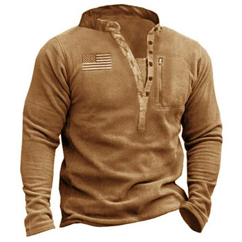 Американски есенен нов мъжки ветроустойчив топъл пуловер с качулка мъжки лов на открито руно връхни дрехи армейски фенове военно обучение тактически горнища