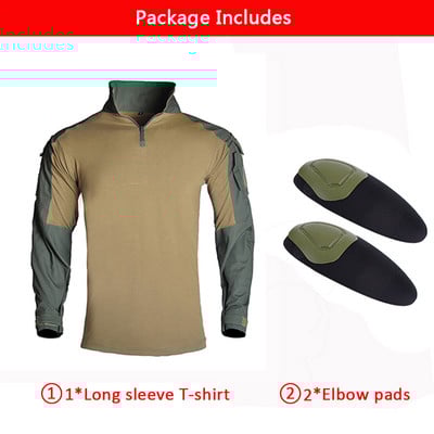 G3 armijas kaujas krekli Armijas taktiskais militārais T-krekls garš Safari Multicam Kempings Medības Apģērbs Āra pārgājienu Krekli Vīrietis