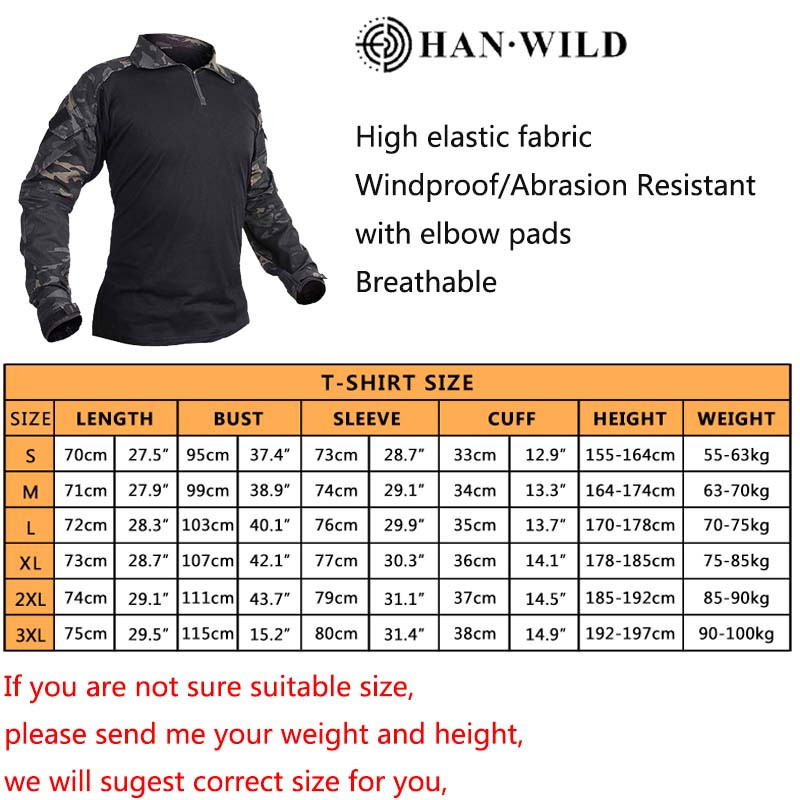 G3 armijas kaujas krekli Armijas taktiskais militārais T-krekls garš Safari Multicam Kempings Medības Apģērbs Āra pārgājienu Krekli Vīrietis