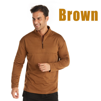 2022 m. Nauji vyriški „Polar Fleece“ „Tactical Thermal“ apatiniai kempingo drabužiai, viršutiniai vyriški stovintys apykaklės užtrauktukai, medžiokliniai marškinėliai su flisiniu pamušalu