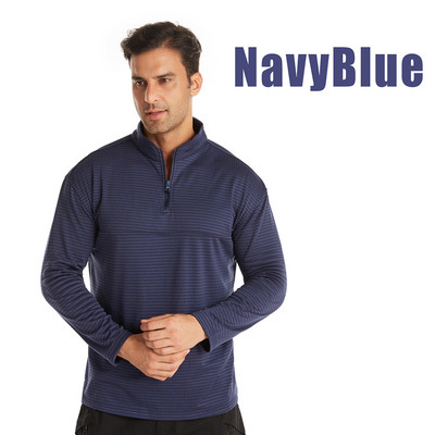 2022 m. Nauji vyriški „Polar Fleece“ „Tactical Thermal“ apatiniai kempingo drabužiai, viršutiniai vyriški stovintys apykaklės užtrauktukai, medžiokliniai marškinėliai su flisiniu pamušalu