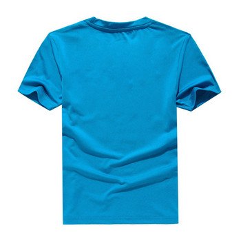 Детско лятно облекло Десен с букви Момчета Момичета Бързосъхнеща тениска с къс ръкав за деца Горна тениска за спортно бягане