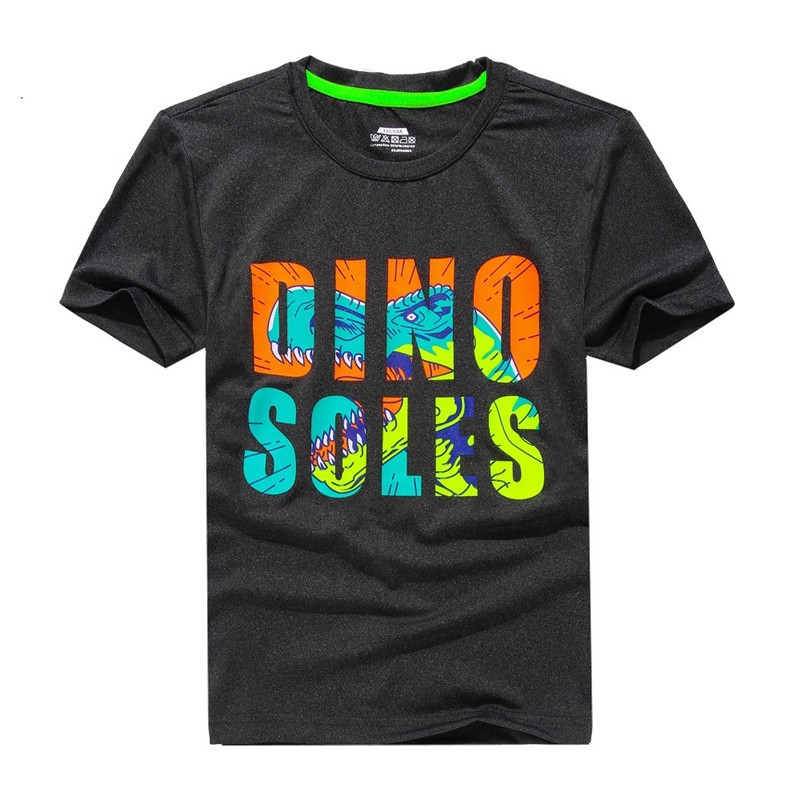 Bērnu vasaras apģērbi, burti, raksti, zēni, meitenes, ātri žūstošs T-krekls bērniem ar īsām piedurknēm.