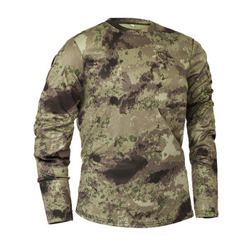Нова есенна пролетна мъжка тактическа камуфлажна тениска с дълъг ръкав Masculina Бързосъхнеща военна армейска спортна ловна облекла на открито
