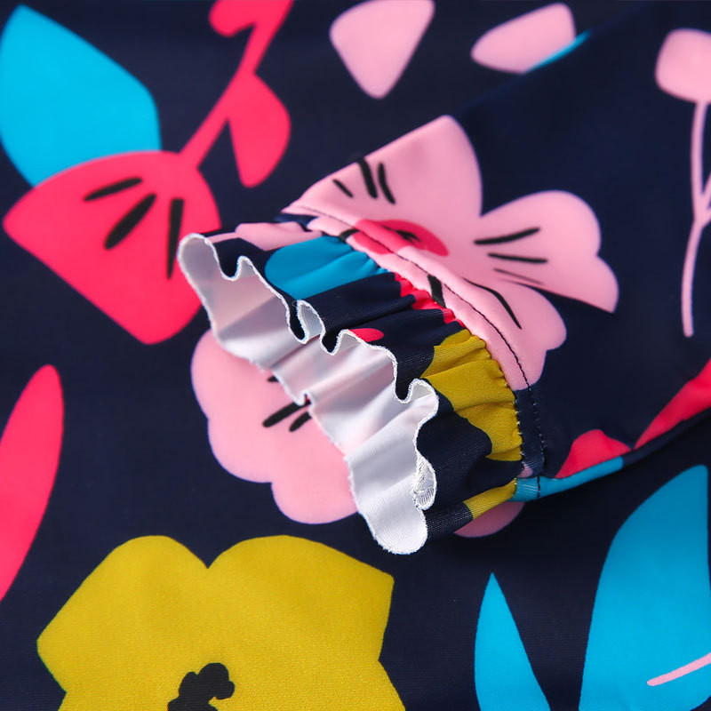 2023. aasta uus laste ujumistrikoo, pikkade varrukatega, ühes tükis päevitatud rannas päikesekaitsega ujumisriided, tüdrukute UV-kaitsega ujumistrikoo