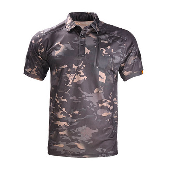 Ανδρικό πουκάμισο Camo Combat Tactical Shirt με κοντό μανίκι Quick Dry T-shirt Καμουφλάζ υπαίθριο πουκάμισο κυνηγιού Στρατιωτικό T-shirt Camping
