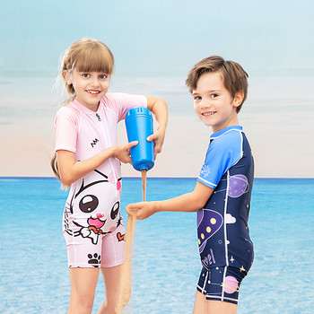 COPOZZ Baby Boy Girl Swimsuit UV Protection UPF50+ One Piece Детски бански костюм за момичета за 3-12 години Детски бански костюм Плажно облекло