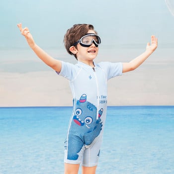 COPOZZ Baby Boy Girl Swimsuit UV Protection UPF50+ One Piece Детски бански костюм за момичета за 3-12 години Детски бански костюм Плажно облекло